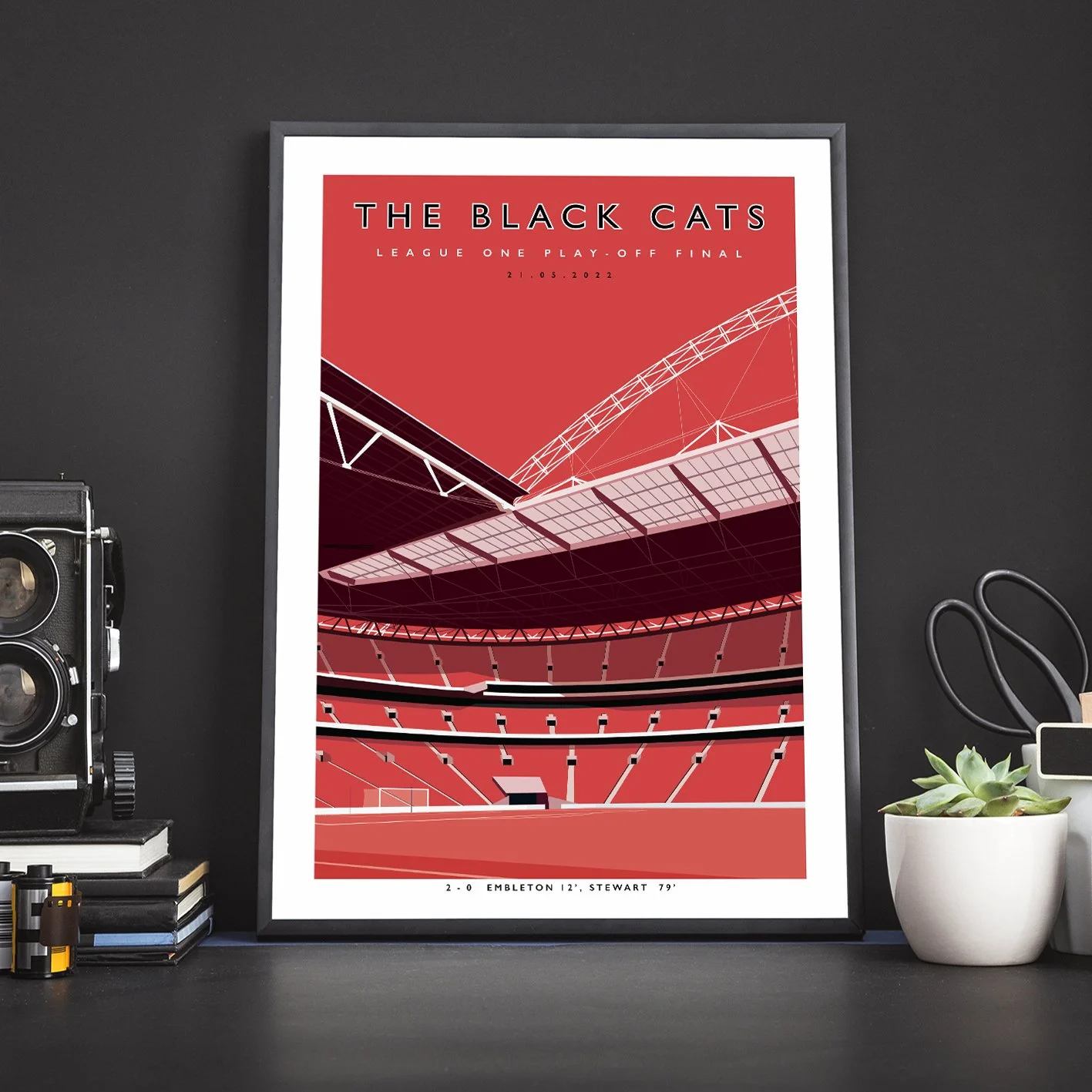 Sunderland The Black Cats Wembley 2022 Poster | Matthew J I Wood